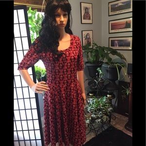 LulaRoe Graphic Print Dress M